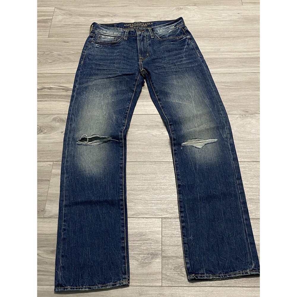 A. E. Original Straight jeans men Size 29x34 Distressed